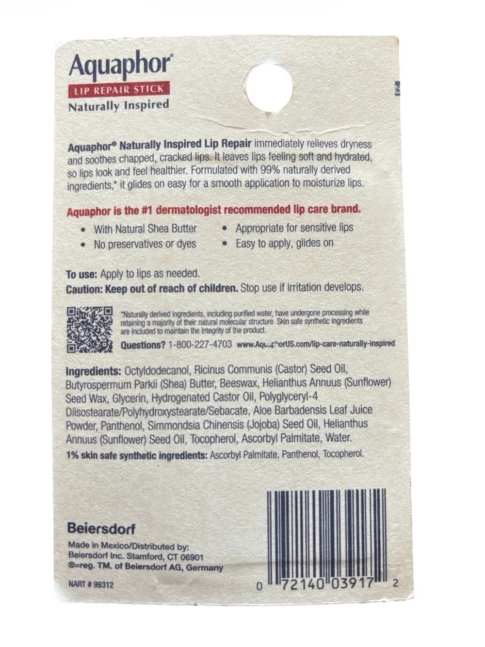 Aquaphor | Lip Repair Sticks BUNDLE | Aloe Vera Natural Shea Butter Lip Relief 2